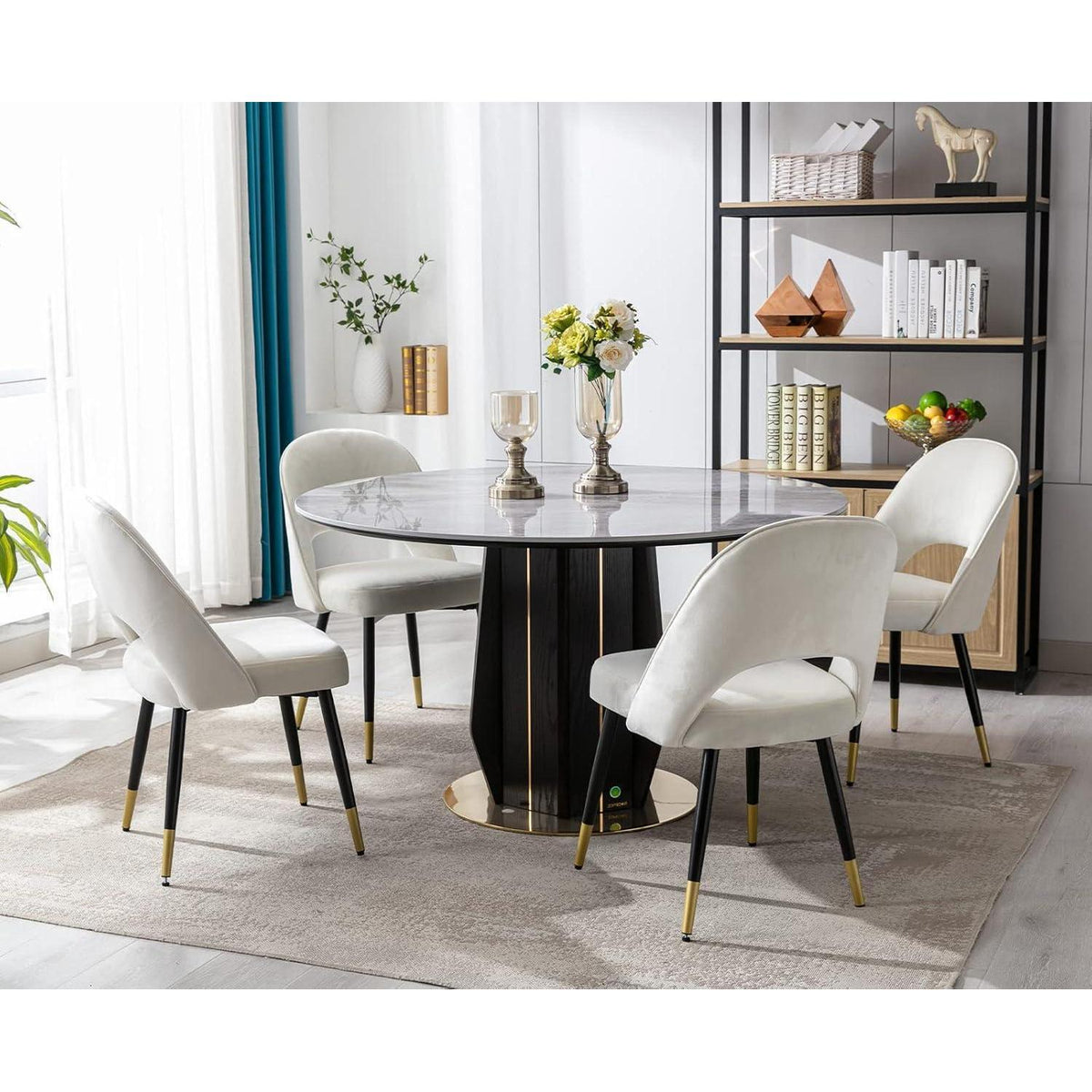 Samt Esszimmerstühle 4er Set – Modern & Komfortabel