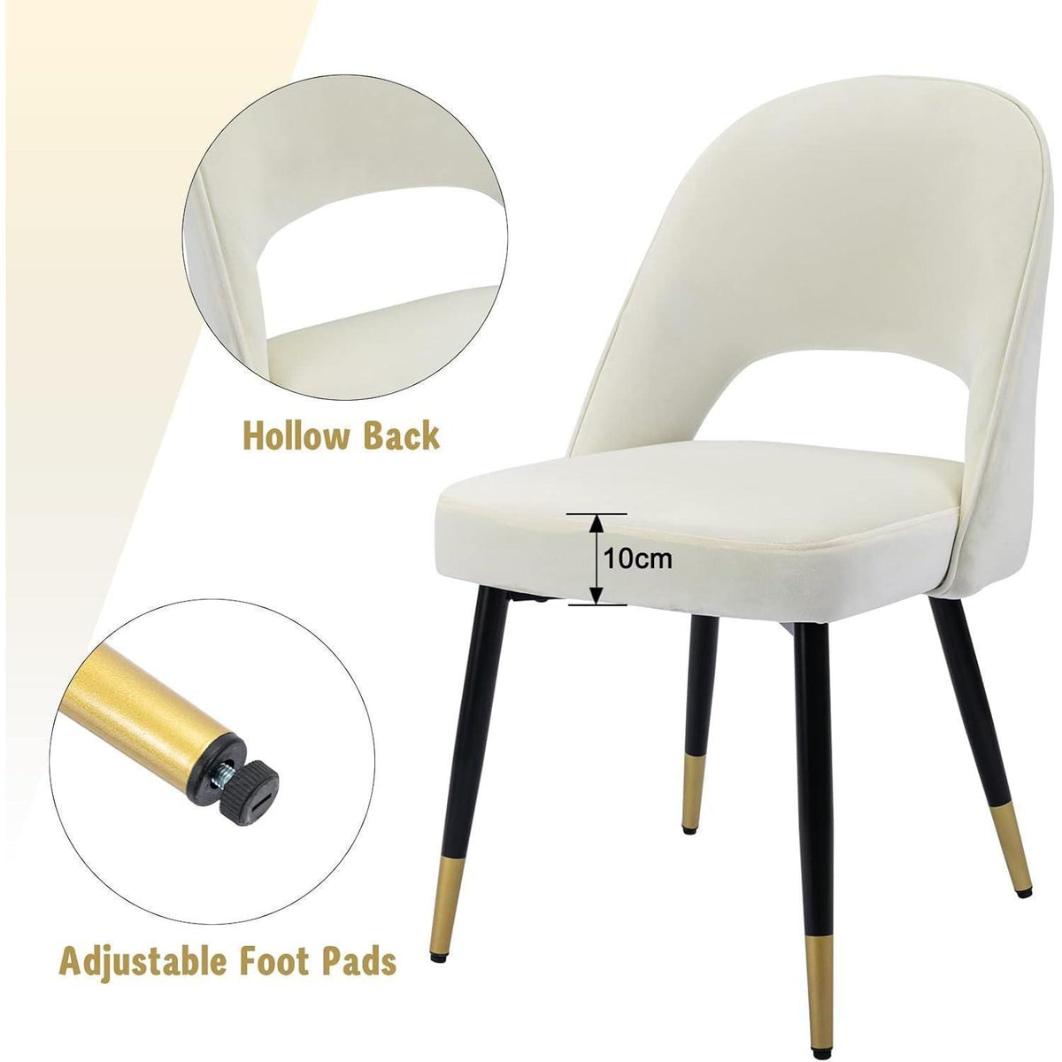 Samt Esszimmerstühle 4er Set – Modern & Komfortabel
