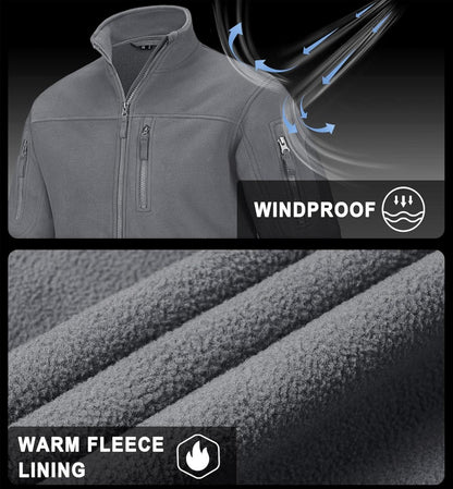 Outdoor Fleecejacke mit 7 Taschen Winddicht Taktische Armee Jacke