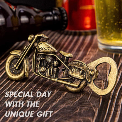 Bier Flaschenöffner Vintage Motorrad Geschenkbox Karte