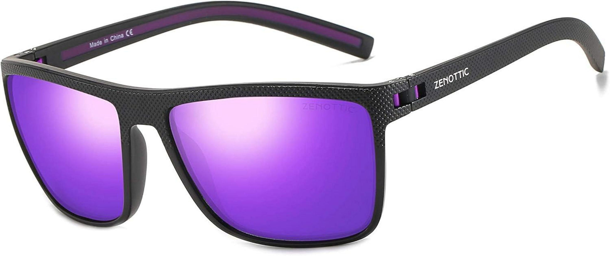 Polarisierte TR90 Sonnenbrille UV400 Schutz Männer Quadrat Schwarz