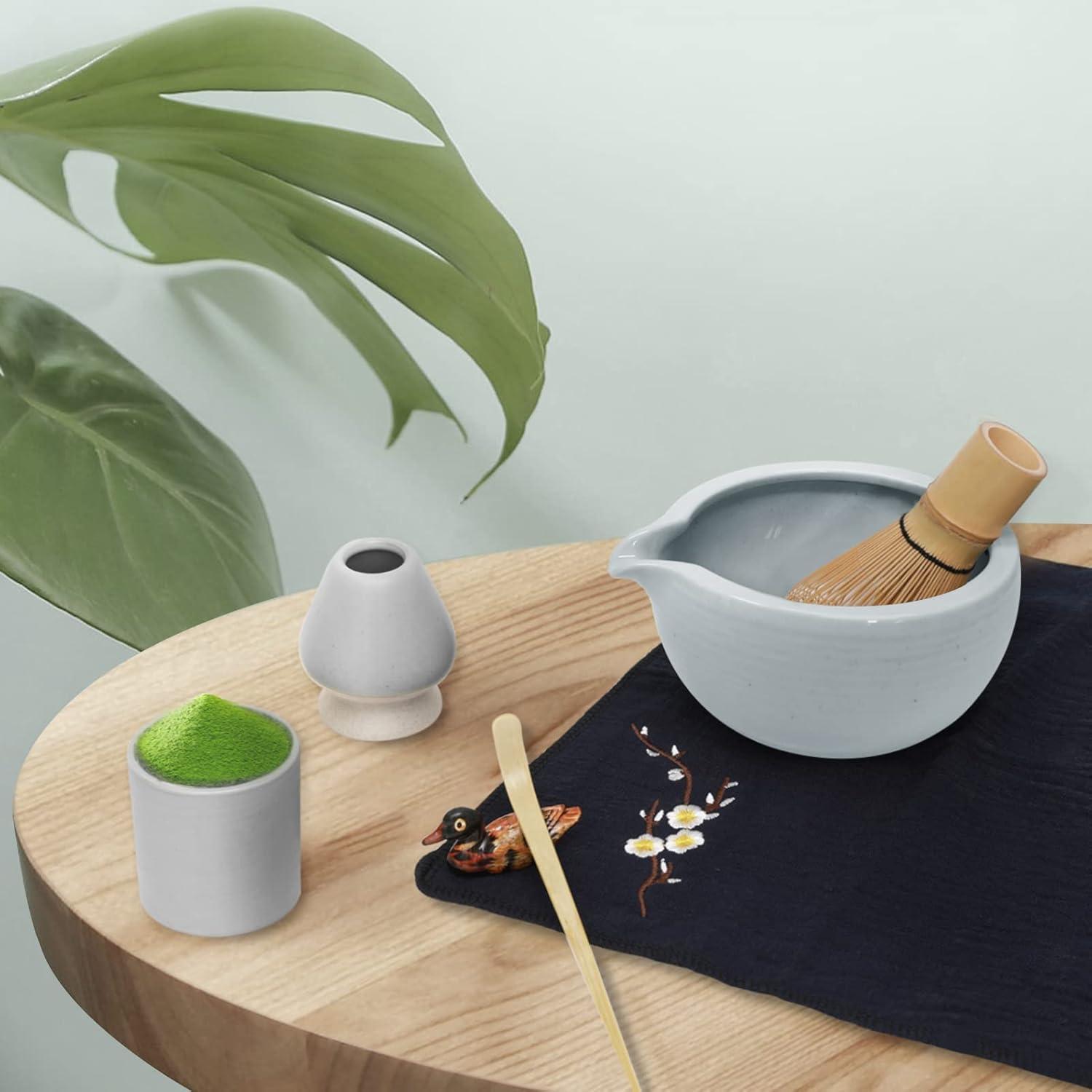 9-teiliges japanisches Matcha-Tee-Set mit Schale, Schneebesen, Caddy