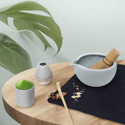 9-teiliges japanisches Matcha-Tee-Set mit Schale, Schneebesen, Caddy
