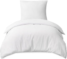 Bettwäsche Set Weiß 155x220cm Mikrofaser Reißverschluss
