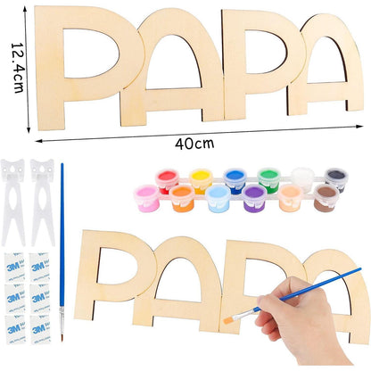 Holz Bilderrahmen Papa Geschenk personalisierbar
