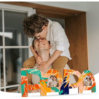Holz Bilderrahmen Papa Geschenk personalisierbar