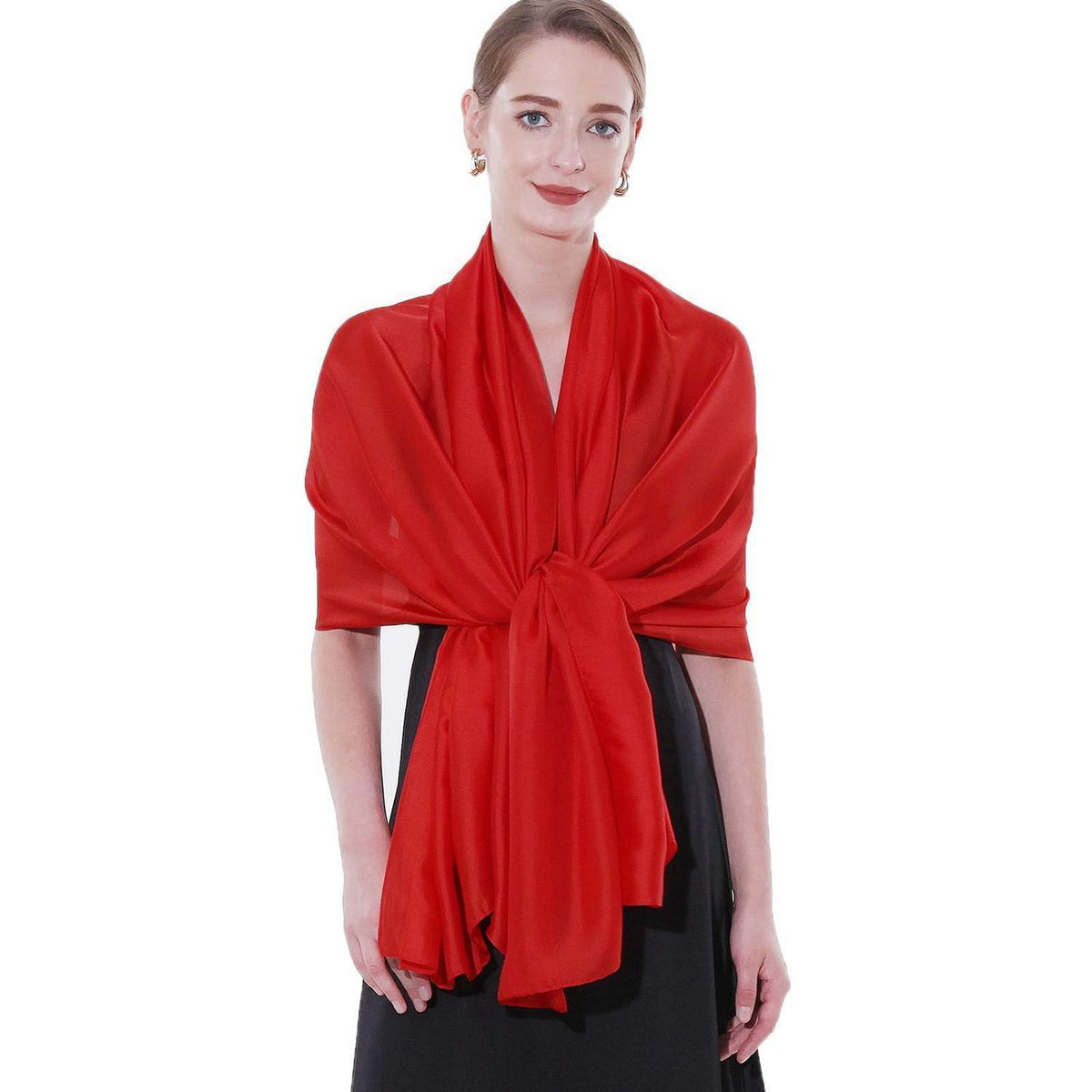 Stola Damen Festlich Schultertuch Abendkleid Sommer Rot