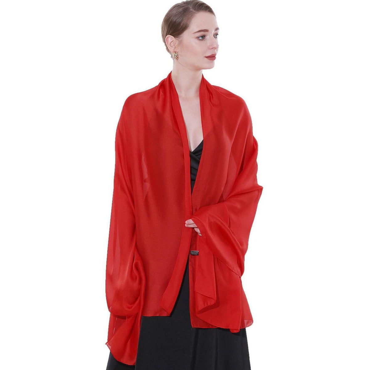Stola Damen Festlich Schultertuch Abendkleid Sommer Rot