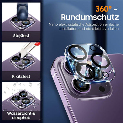 Kameraschutz für iPhone 14 Pro Max 3er Pack - Militärstandard