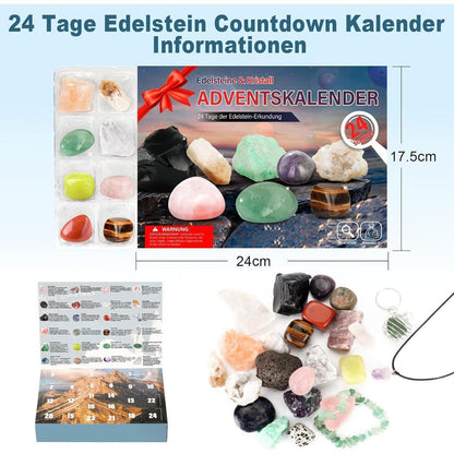 Adventskalender 2026 für Kinder mit Natürlichen Kristallen