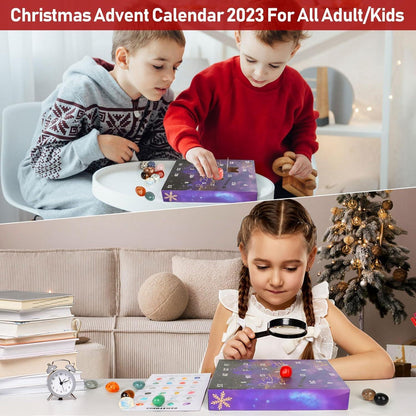 Adventskalender 2024 Kristalle 24 Tage Weihnachten Überraschungen