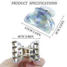 6er Set Haarspangen Damen Klein Eckig für Dünnes Haar
