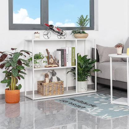 Moderner Konsolentisch mit 3 Ablagen – Weiß 100x30x80cm