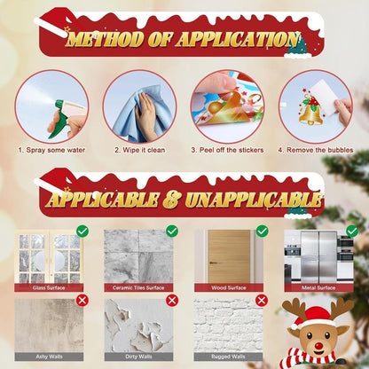 Fensterbilder Weihnachten 8 Blätter Schneeflocken