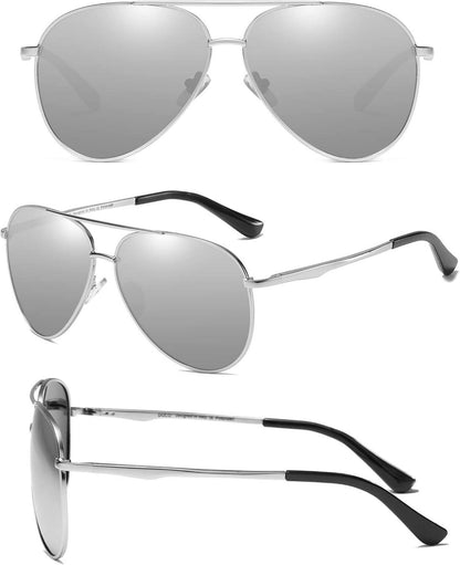 Pilotenbrille Polarisierte Sonnenbrille Metallgestell