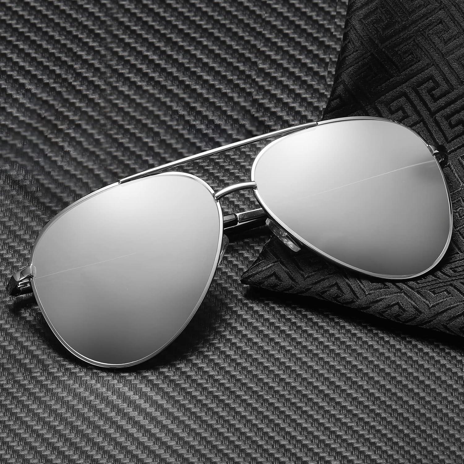 Pilotenbrille Polarisierte Sonnenbrille UV400 Metallgestell Männer Frauen