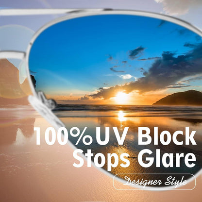 Pilotenbrille Polarisierte Sonnenbrille Metallgestell
