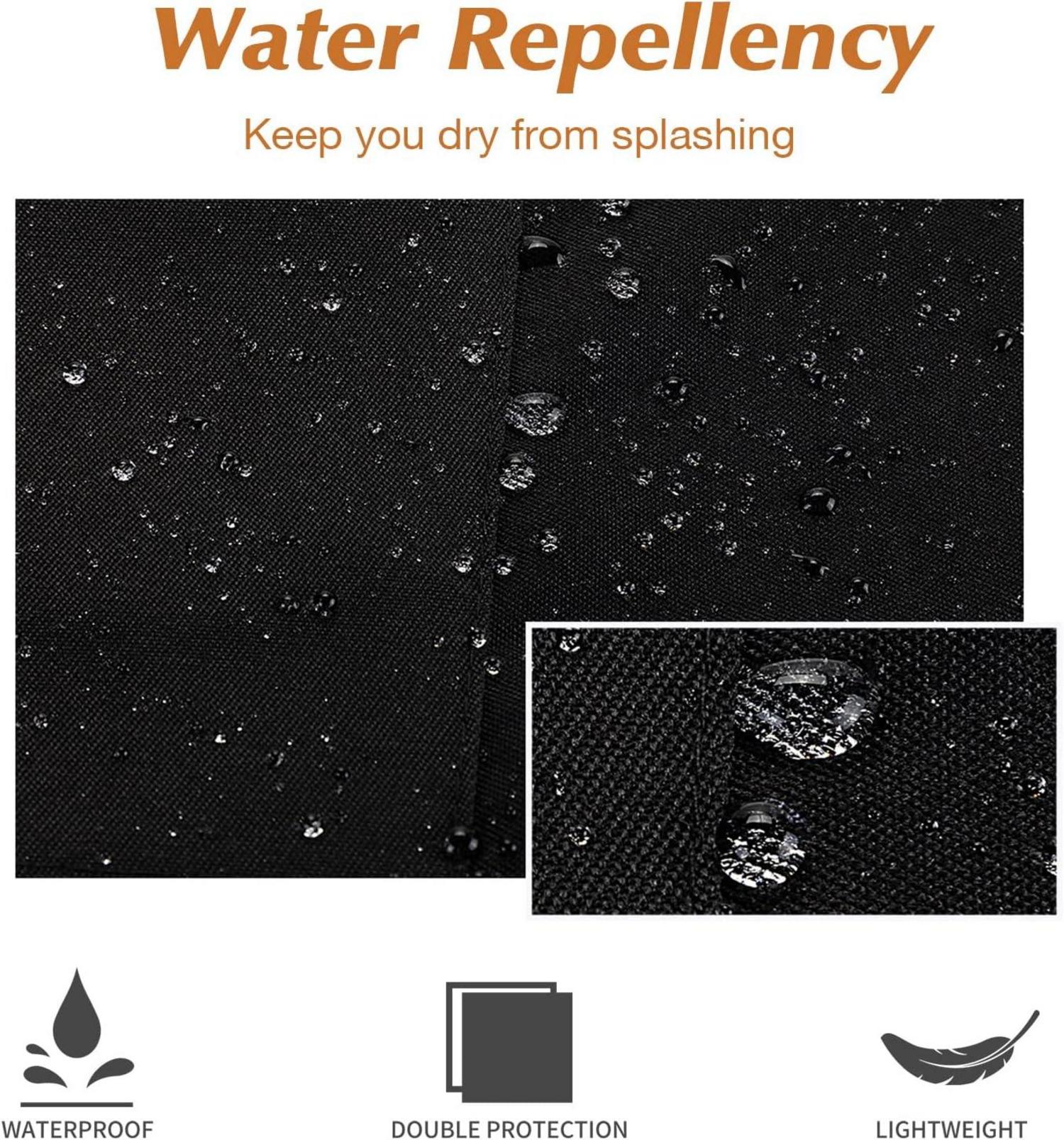 Schwarze Wasserdichte Schürze mit Verstellbarem Nackenband und 2