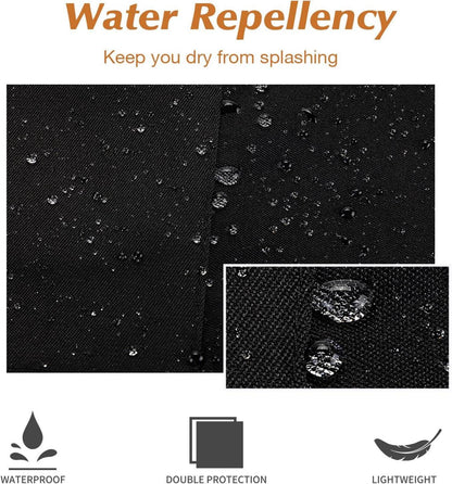 Schwarze Wasserdichte Schürze mit Verstellbarem Nackenband und 2