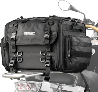 Motorrad Sitztasche Wasserdicht 40-60L Schwarz Erweiterbar