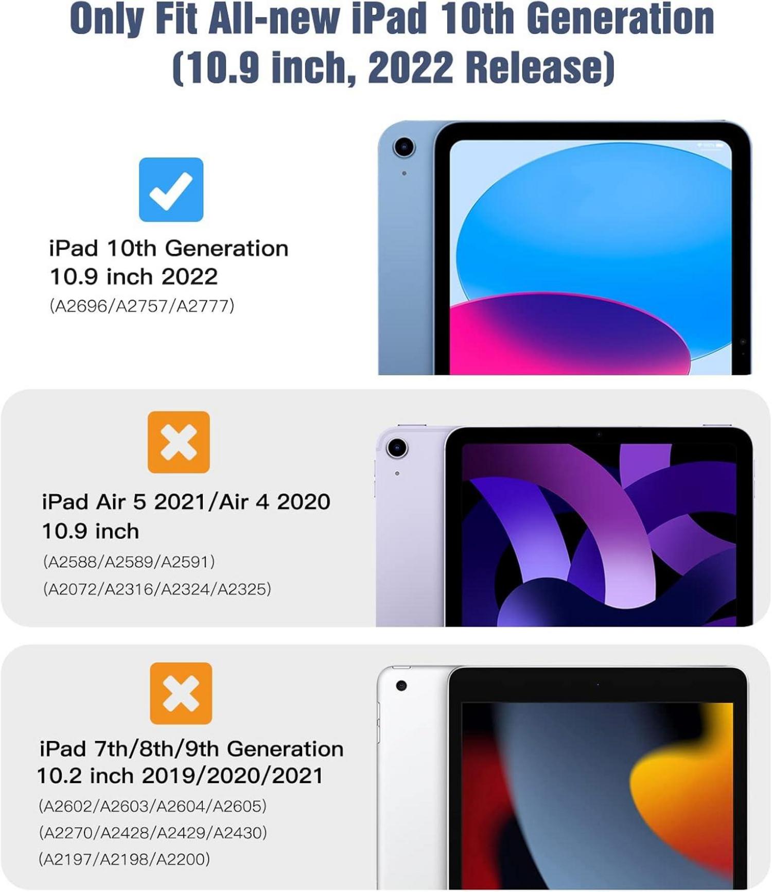 iPad 10.9 Hülle Schlank Smart Case Cover Auto Schlaf/Aufwach