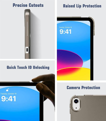 iPad 10.9 Hülle Smart Case Cover Schlank Transluzent Space Grau