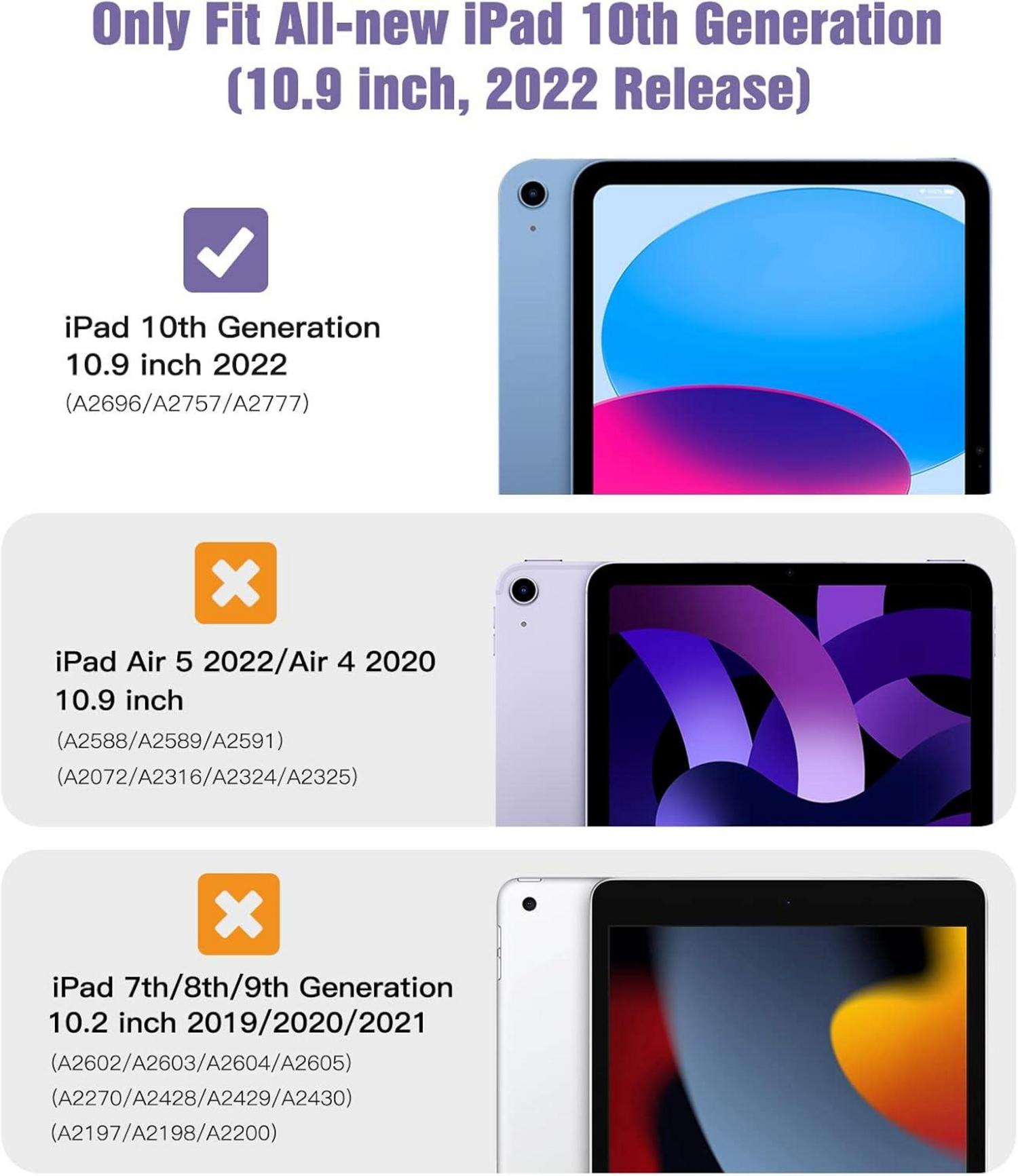 TiMOVO iPad 10.9 Generation 2022 Hülle - Schlankes Smart