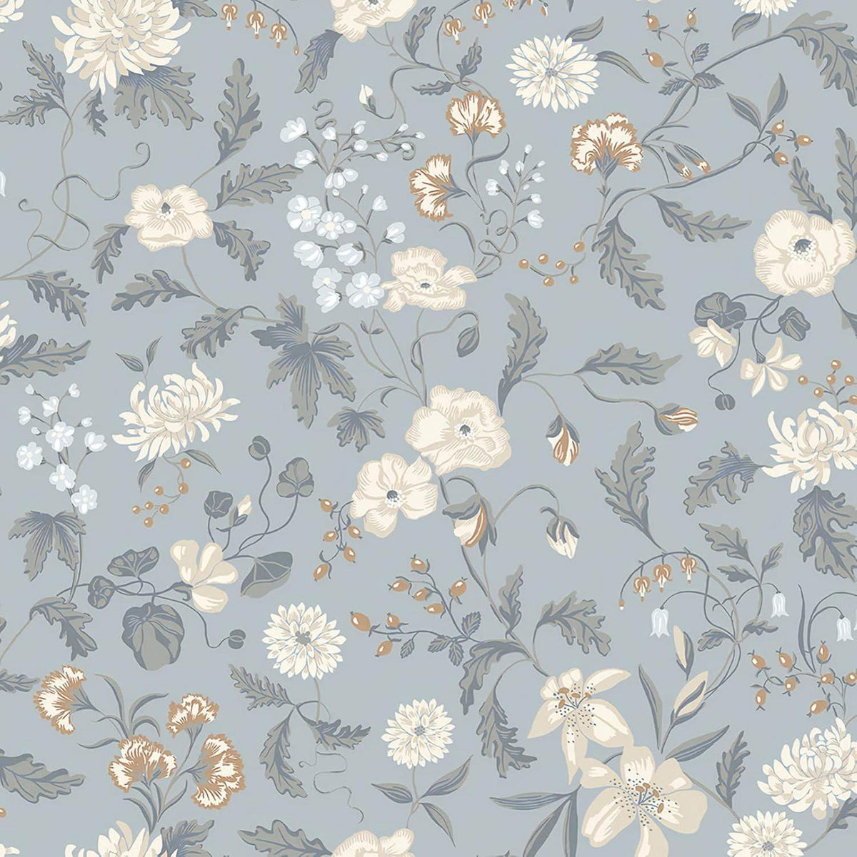 Selbstklebende Blumen Tapete Grün Vintage 39x300cm Wasserdicht