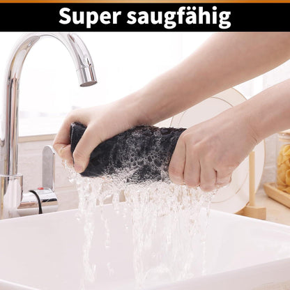 Microfasertücher 4er-Set Saugfähige Fusselfrei Küchentücher 40 x 70 cm