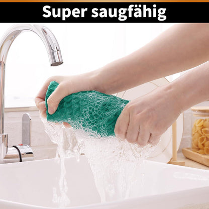 4er-Set Microfasertücher Saugfähige Küchentücher 40x70cm Grün