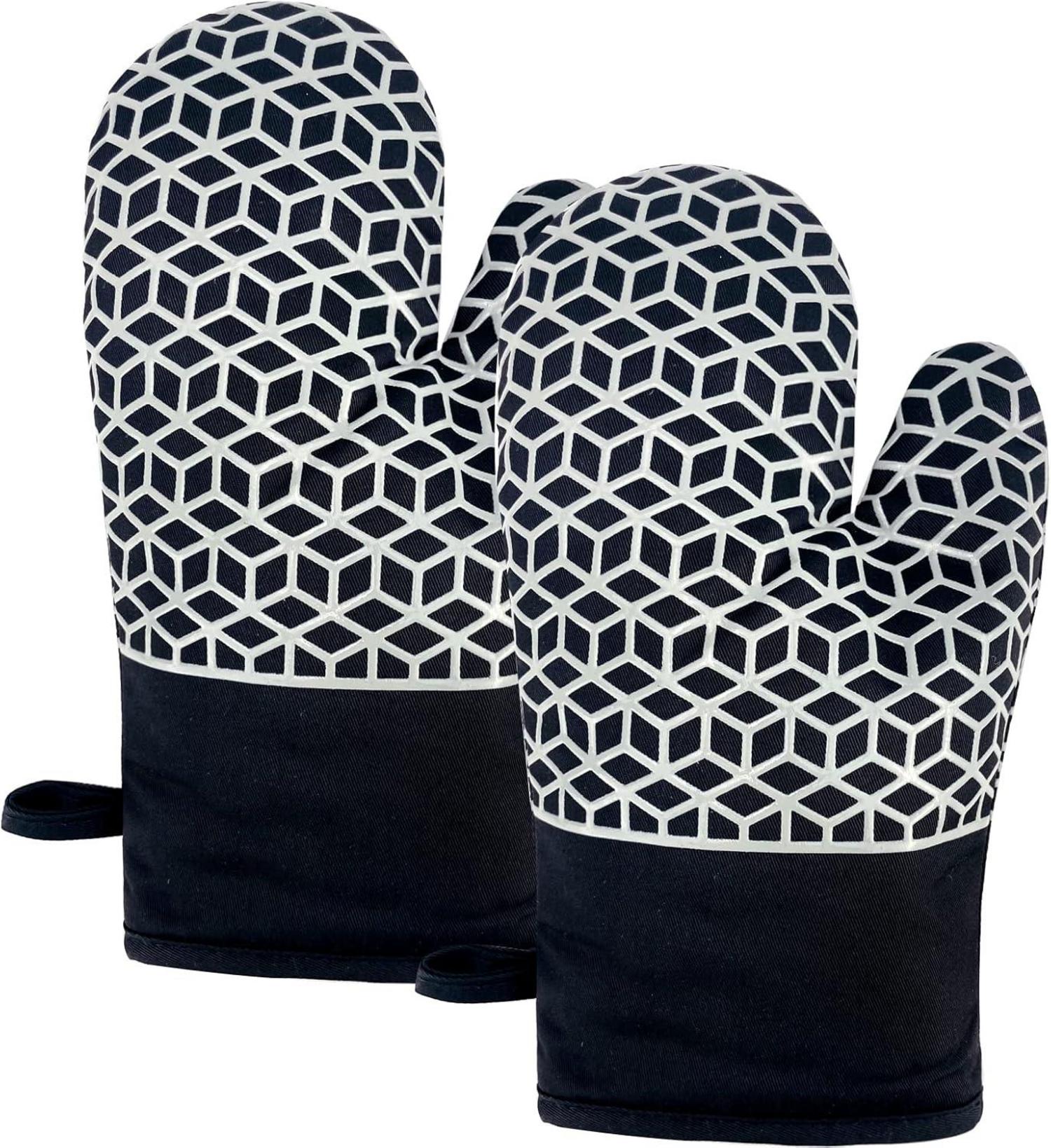 Ofenhandschuhe Hitzebeständig 300°C Silikon Rutschfest Kochen Backen