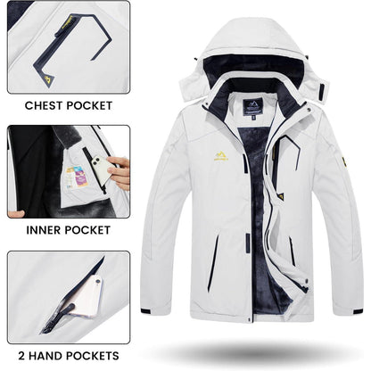 Herren Winterjacke wasserdicht & winddicht mit Fleece-Futter