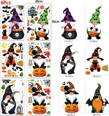 Halloween Fenster Aufkleber Dekoration 6 Stück