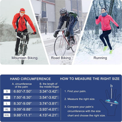 SIMARI Winter Thermo-Handschuhe Touchscreen Winddicht Warm