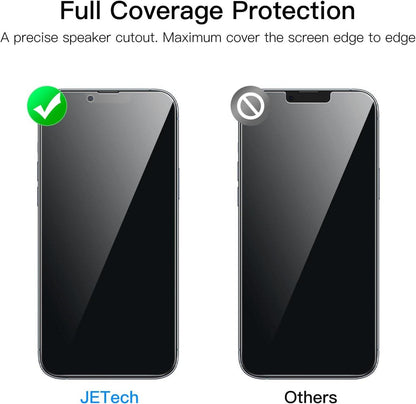 JETech Sichtschutz Full Screen für iPhone 13 Pro Max 6,7 Zoll Panzerglas 2 Stück