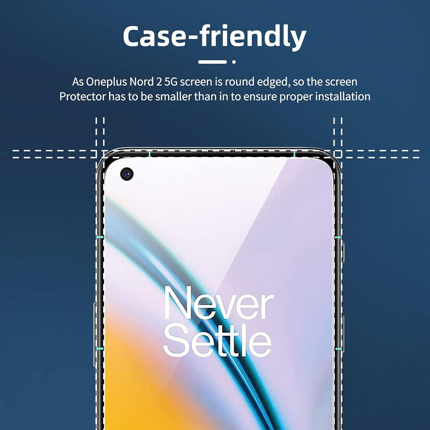 Panzer Schutz Glas für OnePlus Nord 2 5G 2T 5G 3er Pack 9H Ultra-klar