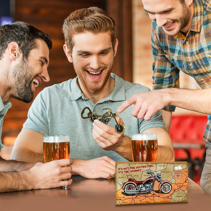 Motorrad Flaschenöffner Bier Vintage Geschenk Männer