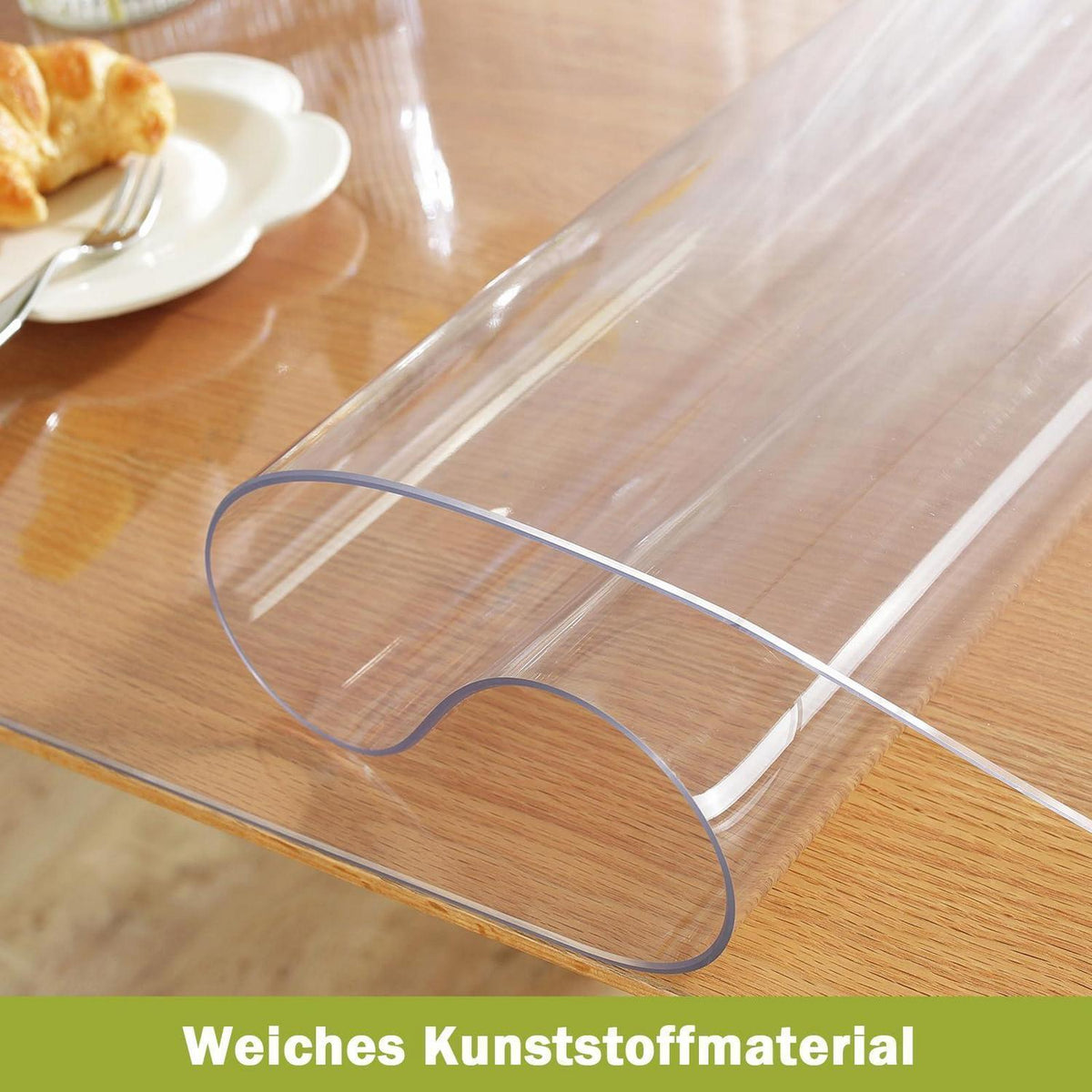 Transparente Tischfolie 110x200cm | Schutzfolie für Tisch & Co.