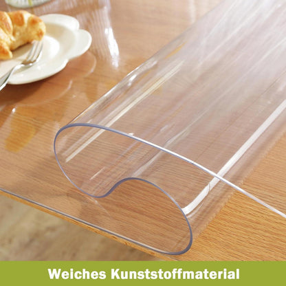 Transparente Tischfolie 110x200cm | Schutzfolie für Tisch & Co.