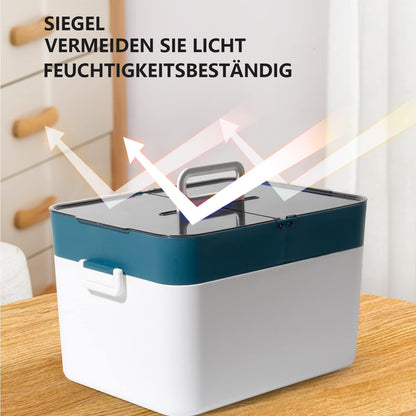 Medizinschrank XXL Erste Hilfe Kasten Hausapotheke Box Vintage Dunkelgrün