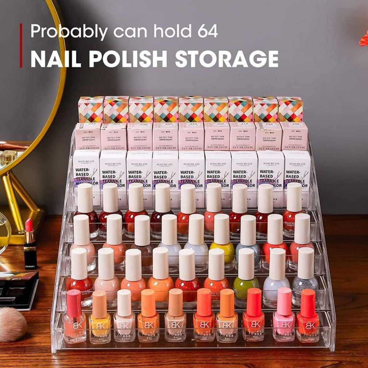 Nagellack Aufbewahrung Rack 84 Flaschen 7 Schichten Acryl Display