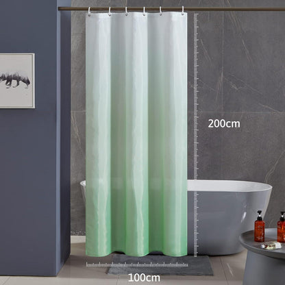 Duschvorhang 100x200cm Anti-schimmel Wasserdicht Waschbar Stoff Weiß Grün