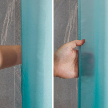 Duschvorhang Textil Anti-Schimmel Wasserdicht Waschbar Weiß Aquamarine