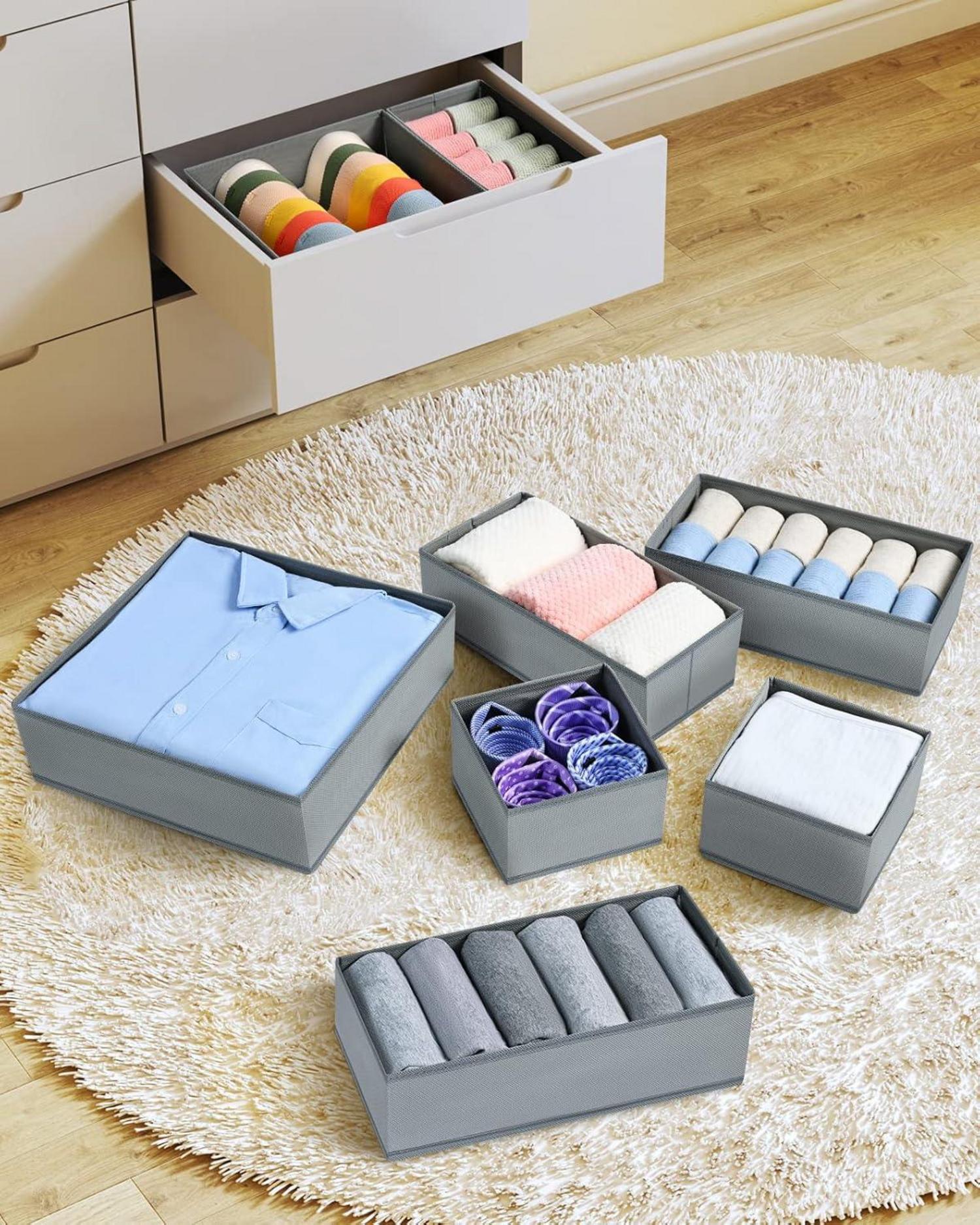DIMJ 12er Schubladen Organizer Aufbewahrungsbox Kleiderschrank Ordnungssystem