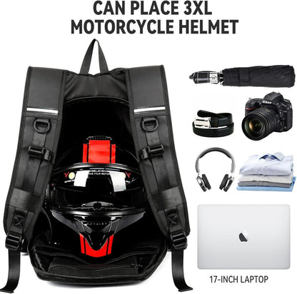 Motorradrucksack wasserdichter Helmrucksack Laptoptasche