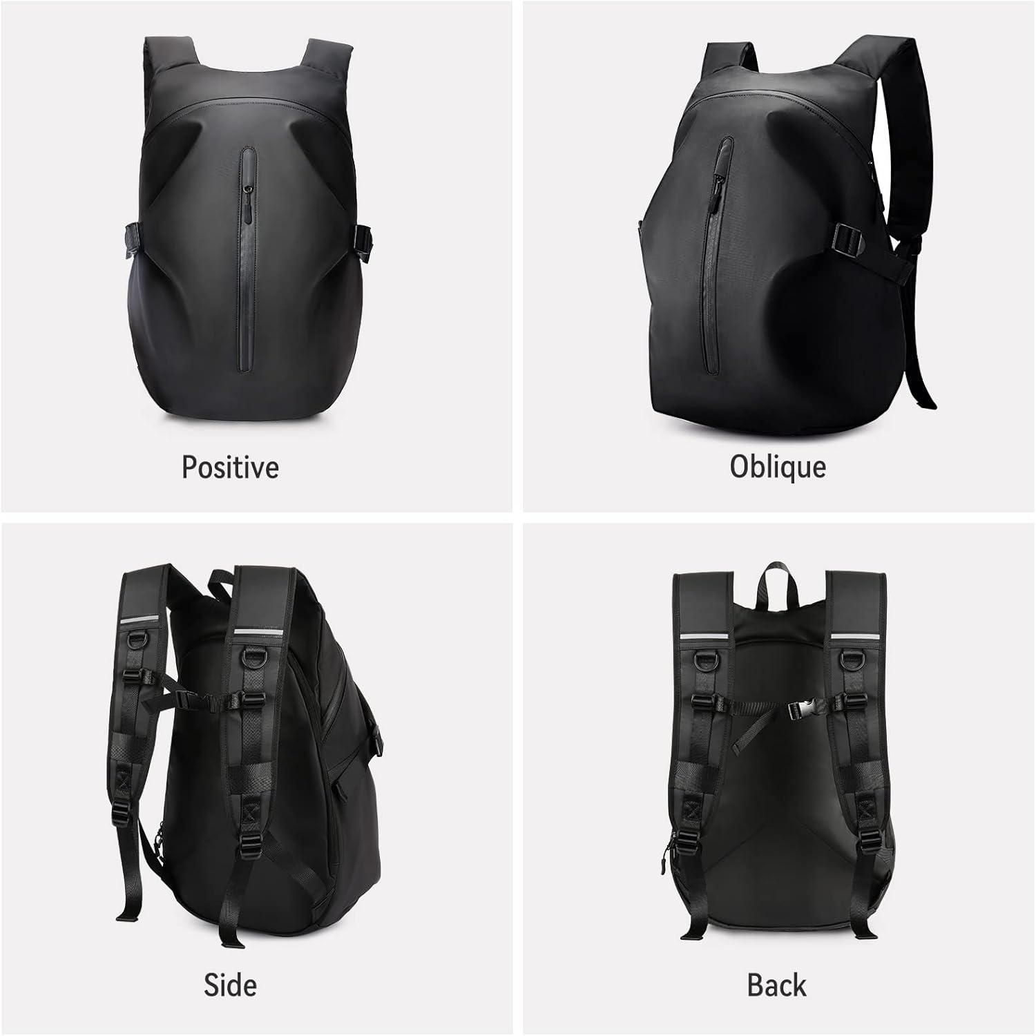 Motorradrucksack Herren wasserdicht, Helmrucksack, Laptoptasche