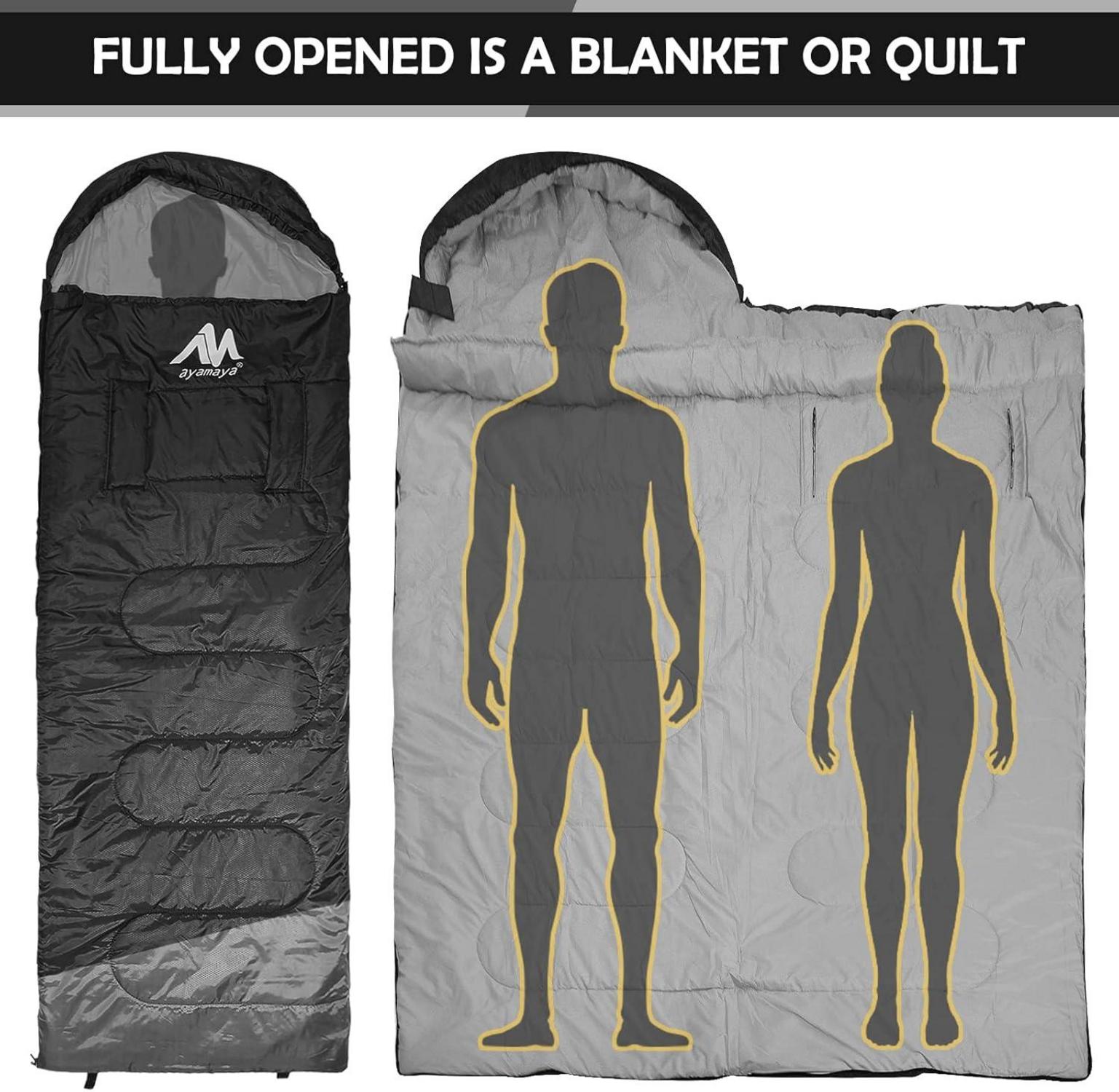 Outdoor Schlafsack Koppelbar -20 ℃-10℃ Wasserdicht 4 Jahreszeiten 220x80cm