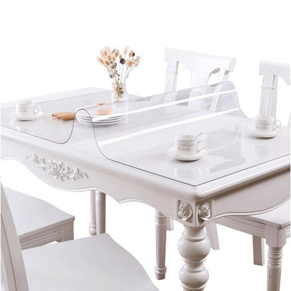 PVC Tischdecke Transparent 80x180cm - 2mm Dicke, Wasserdicht