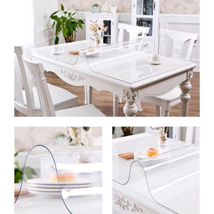 PVC Tischdecke Transparent 80x180cm - 2mm Dicke, Wasserdicht