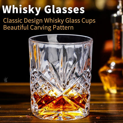 Whiskey Gläser Crystal 6er Set 30cl für Scotch Bourbon Cocktails - Geschenk Männer
